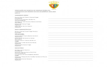 CORPOS SOCIAIS QUADRIÉNIO 2023-2026 - LISTA A
