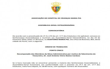Convocatória - AG Extraordinária - 23/02/2024