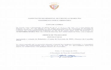 Convocatória Assembleia-Geral Ordinária Relatório e Contas 2025