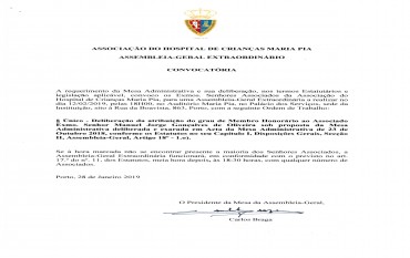 Convocatória da Assembleia-Geral Extraordinária